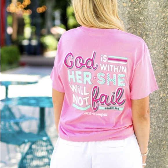 Jadelynn Brooke Tops - Jadelynn Brooke God is Within Her She Pink Tee